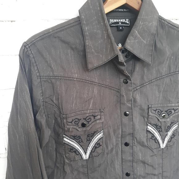 Vintage Panhandle Slim Embroidered Shirt size Medium - Picture 5 of 7